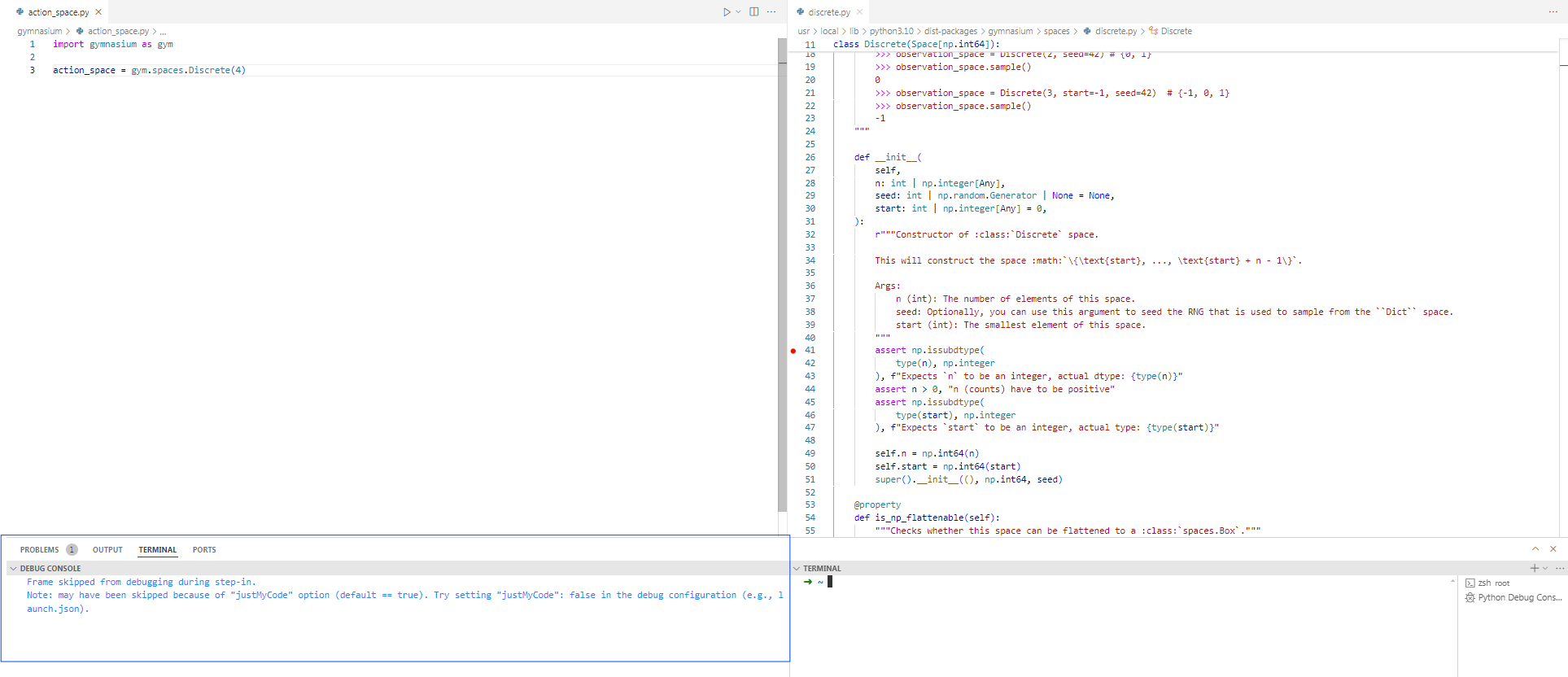 JustMyCode configuration